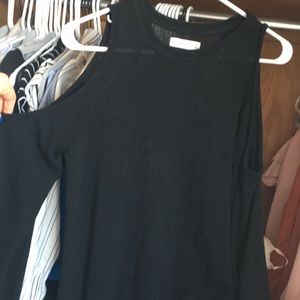 Cold shoulder sweater